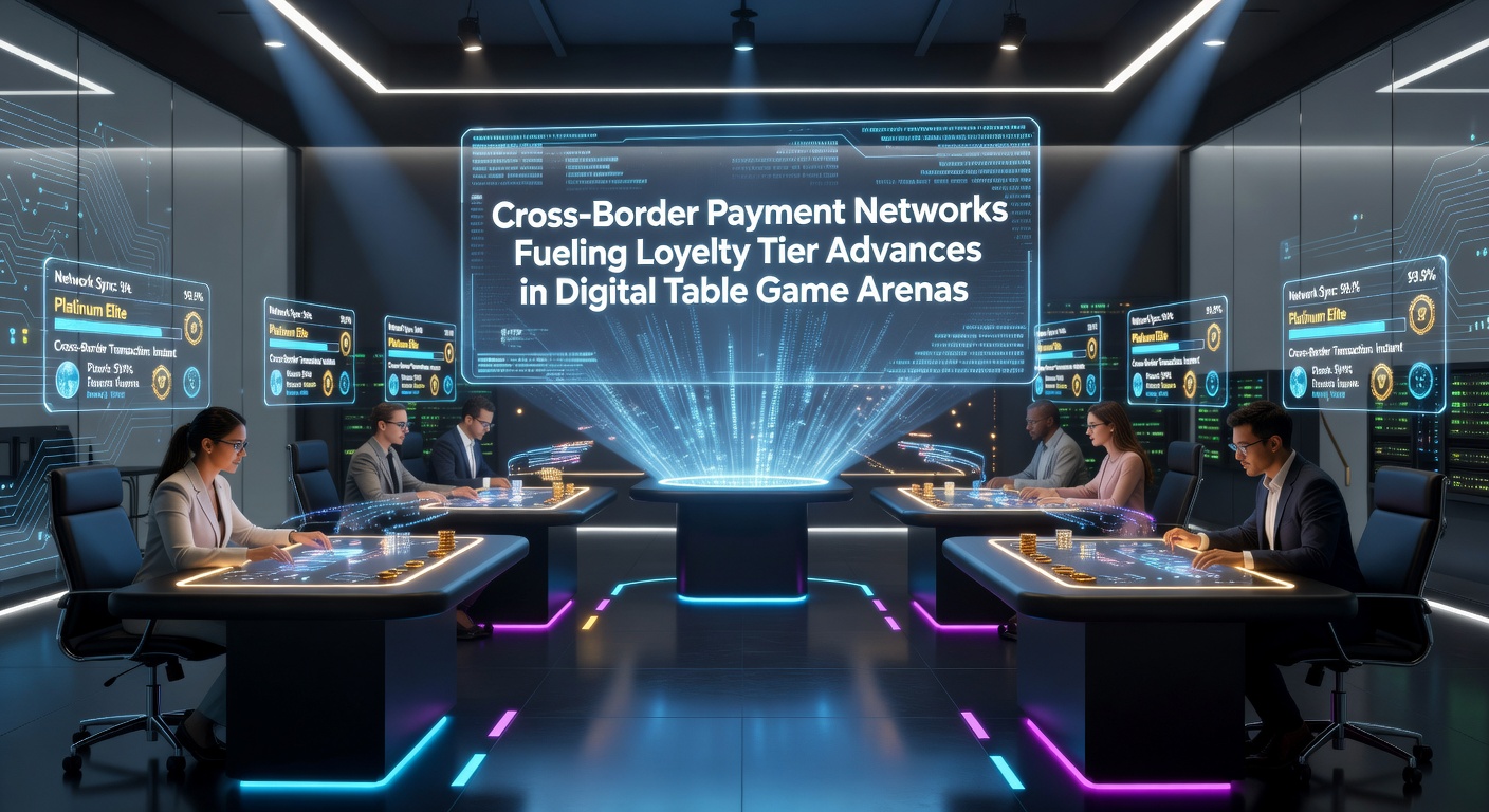 Cross-border payment networks supporting loyalty tier progression in digital table game platforms