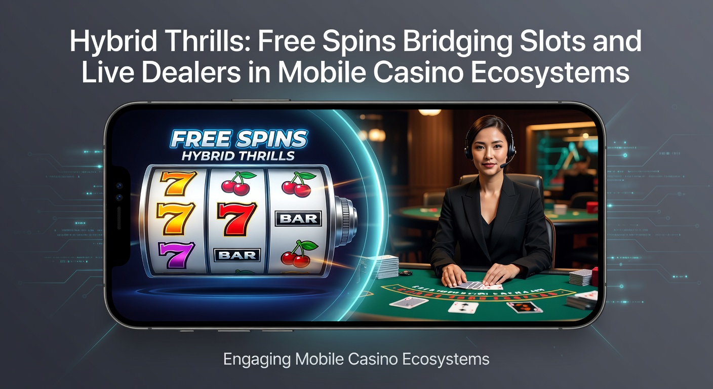 Vibrant mobile casino screen showing a hybrid game with free spins activating during a live dealer session, blending slot reels and real-time table action