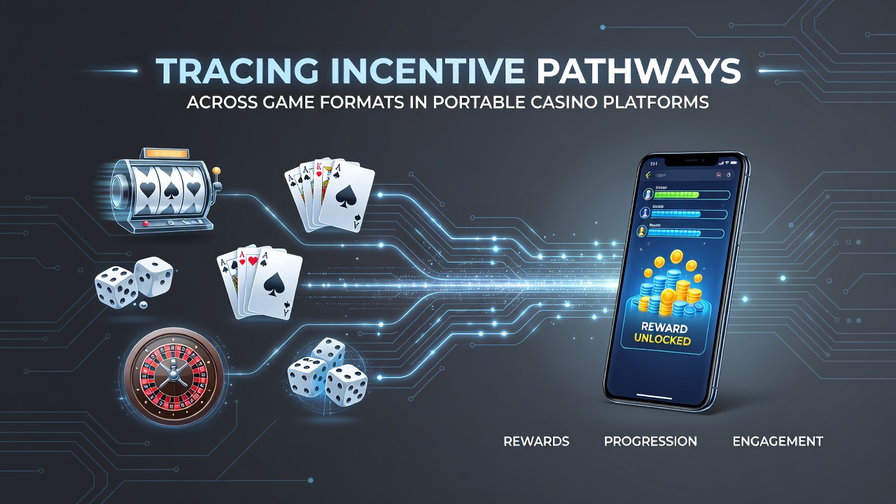 Diagram illustrating incentive pathways connecting slots, table games, and live dealer formats in mobile casino platforms