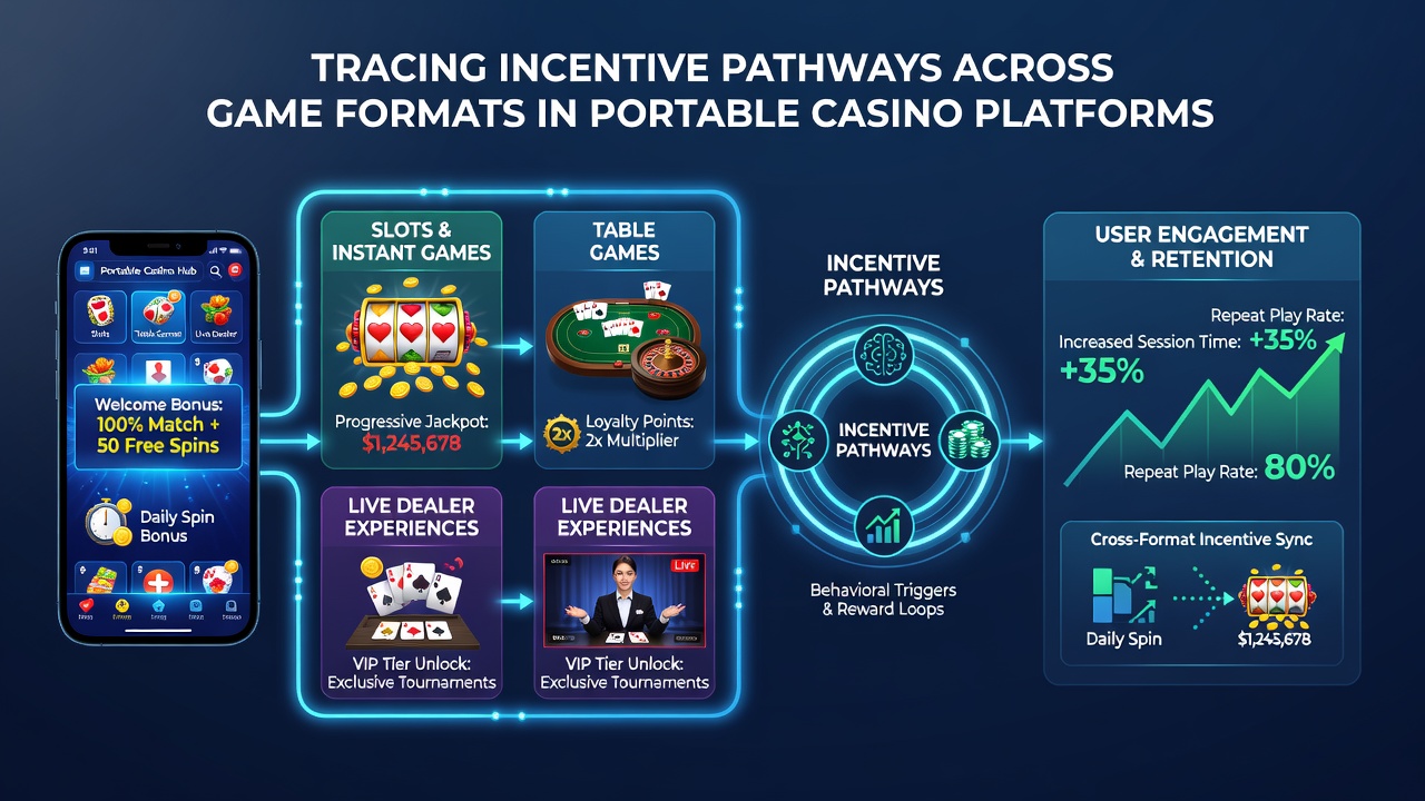 Screenshot of a mobile casino interface displaying reward pathways across different game formats